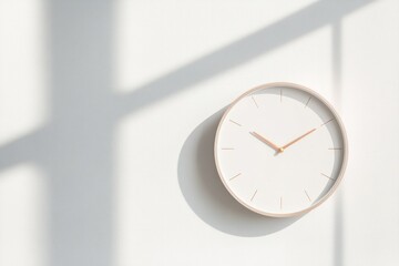 Aufkleber - modern wall clock displayed in minimalist living room with soft daylight streaming through large