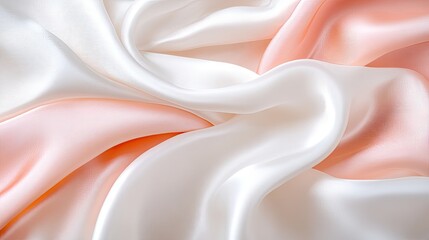 Poster - Soft pink silk with delicate folds creates an elegant texture, ideal for design projects requiring a graceful and pastel aesthetic
