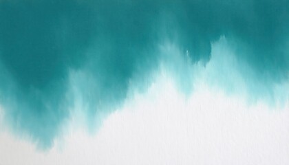 Poster -  soft watercolor gradient in shades of teal fading to white, ideal for background design, digital art, and creative projects