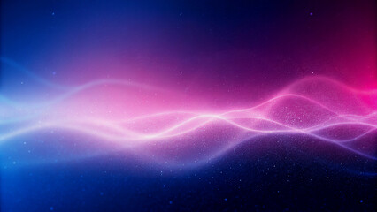 Wall Mural - abstract digital waves of pink and blue light