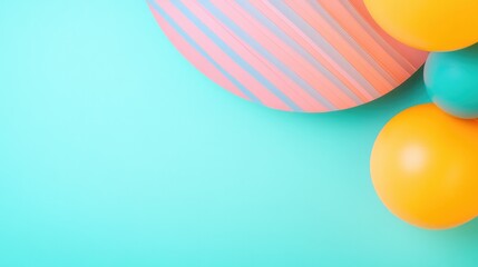 Poster - close-up of vibrant abstract shapes and patterns illustrating hyperpop culture with ample copy space