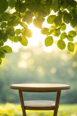 Poster - outdoor reading under shade of sun-dappled trees with soft light filtering through leaves