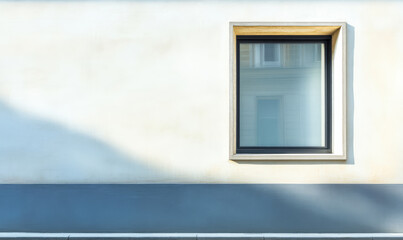 Wall Mural - Modern window design at a residential building in a quiet urban setting