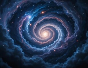 an ethereal cosmic galaxy abyss swirling with unknown wonders