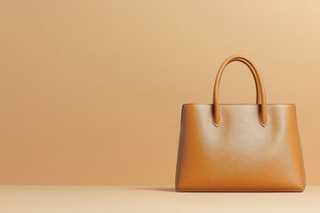 Poster - dramatic shot capturing texture and detail of statement designer bag in soft lighting with simple and clean background
