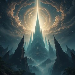 the luminous stellar spires reaching towards infinity