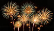 © Ella - Colorful fireworks bursting in night sky, celebration of New Year