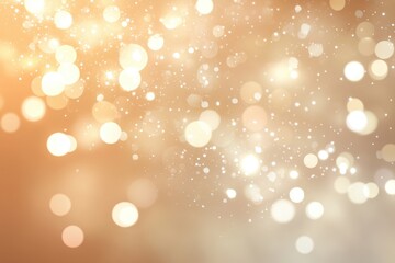 Canvas Print - ethereal golden light bokeh background with sparkling dust and soft glow creating a magical festive 