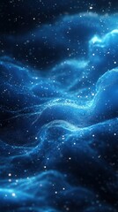 Canvas Print - ethereal blue nebula with sparkling stars and glowing dust, creating a dreamy cosmic atmosphere, cap