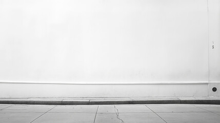Poster - White empty blank wall copy space background interior. Empty white gray wall gradient with soft light and gray floor. Plaster wall background