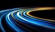 © Nasima Begum - Abstract Light Trails, Swirling Vibrant Color Streaks of neon Light, Perfect for technology, energy, or speed concepts.