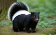 © prasanth - A beautiful skunk quietly exploring the forest, surrounded by lush greenery