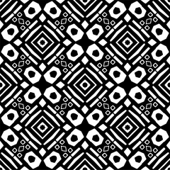 Wall Mural - Vector pattern in ornamental style. Black and white color. Simple all over print block for apparel textile, ladies dress, fashion garment, digital wall paper.