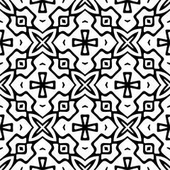 Wall Mural - Vector pattern in ornamental style. Black and white color. Simple all over print block for apparel textile, ladies dress, fashion garment, digital wall paper.