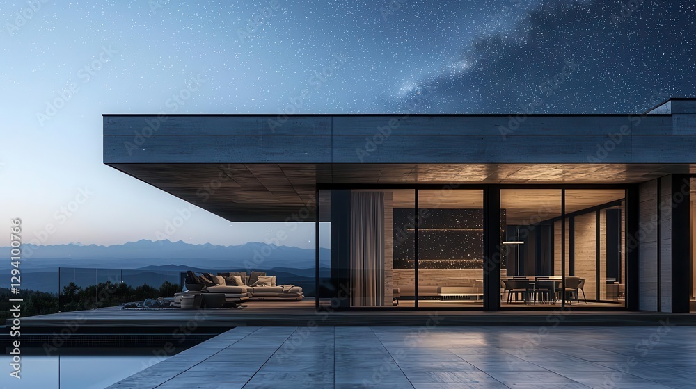 Photo inspiration: Picture Idea: Modern Mansion With Rooftop Observatory And Stargazing Deck Celestial