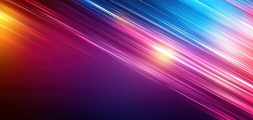 Aufkleber - A vibrant abstract background featuring dynamic lines in colors of blue, pink, and orange, evoking a sense of movement and energy.