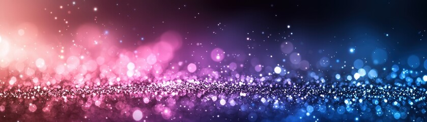 Aufkleber - A vibrant background featuring sparkling lights in pink and blue hues, creating a dreamy and festive atmosphere.