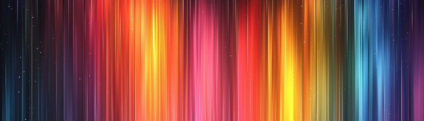 Aufkleber - A vibrant, abstract image featuring vertical streaks of colorful light in hues of red, orange, pink, and blue against a dark background.