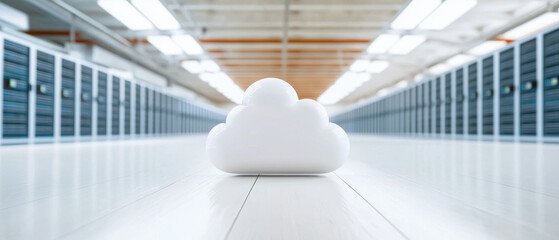 Poster - cloud storage concept, Cloud computing concept in data center with storage servers