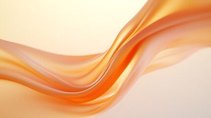 Leinwandbilder - Abstract flowing fabric in shades of orange and gold. Soft lighting accentuates the curves and folds creating a dynamic, elegant visual.