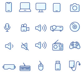 Fototapete - communication icons set