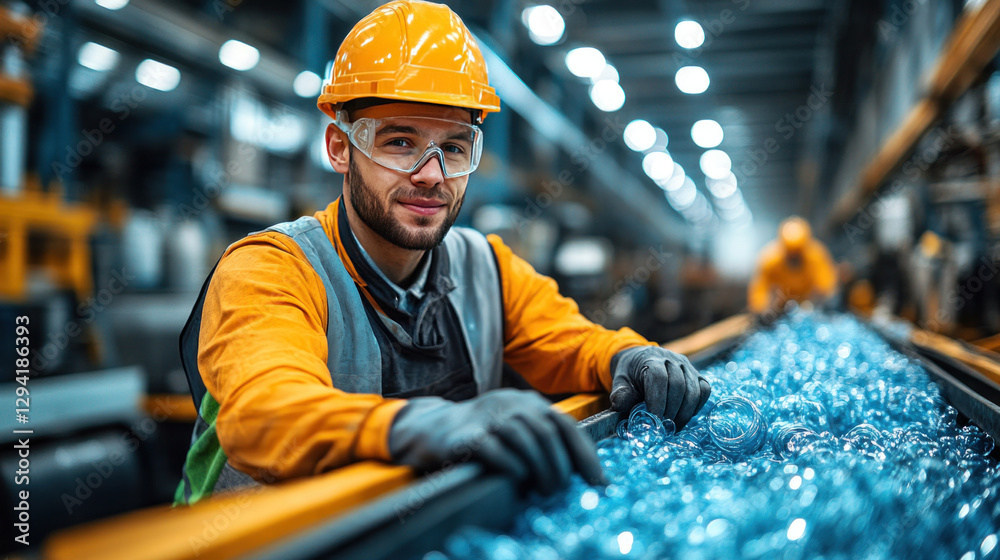 Zero-waste plastic recycling plant, advanced sorting machines ...