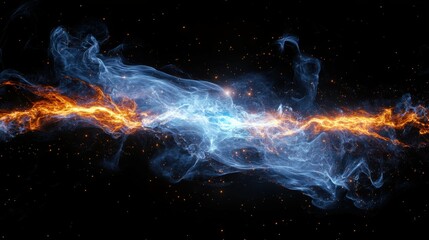 galaxia sistema. abstract blue galaxy with sparkling stars in space