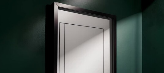 Poster - Dynamic doorway light shift: dramatic shadows and angles in motion