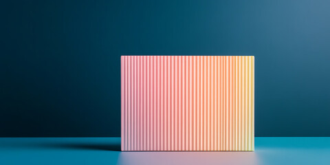 Poster - Colorful corrugated cardboard stands out against a blue background, creating a visually striking and modern abstract composition. #abstract #color