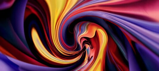 Poster - Vivid abstract swirl in dynamic colorful motion capturing flow and energy