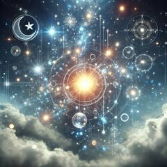 Wall Mural - Magical Effects Subtle magical effects like floating objects or
