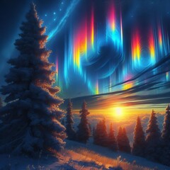 Wall Mural - optical phenomena caused by ice crystals in the atmosphere somet