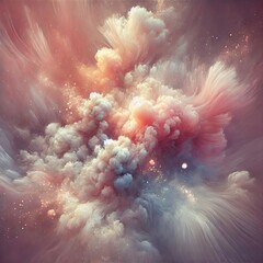 Wall Mural - Soft nebulous shapes that dissolve into the background