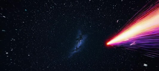Wall Mural - galactic explosion unleashes cosmic energy and streaks through the universe