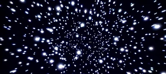 Wall Mural - cosmic journey through a starfilled galaxy with brilliant light bursts