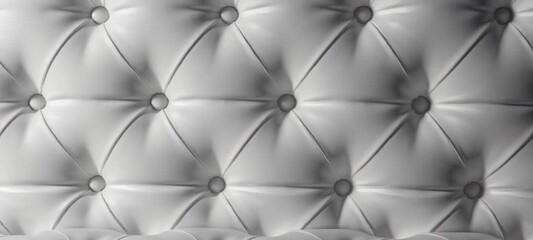 Poster - Luxurious white leather texture with light reflections in elegant minimalist design