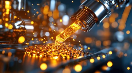 Poster - Glowing electricity spark bursting with radiant luminescence illuminating the darkness with a powerful flash of bright incandescent energy  This abstract