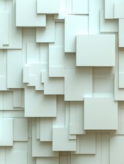 Aufkleber - Abstract geometric arrangement of light green squares and rectangles creating a modern background