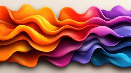 Poster - Abstract wavy background with colorful swirls and waves in a vibrant vector design for creative projects