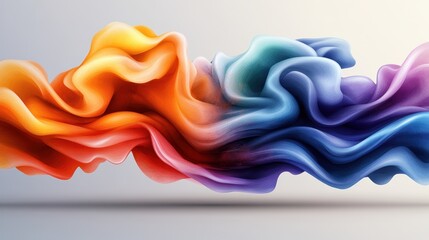 Poster - Abstract colorful smoke background with swirls and waves in vibrant hues and high fidelity vector design