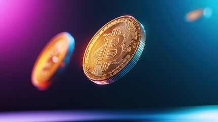 Poster - Floating Cryptocurrency Coins in a Chaotic Digital Environment