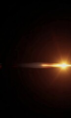 Wall Mural - Dynamic light burst transition to darkness with flare effects and motion