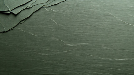 Poster - A cool-toned, natural slate stone texture in shades of gray and green, showcasing detailed stratification and subtle, light-reflecting veins.