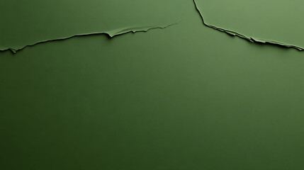 Poster - Olive green wall texture with raised edges peeling away, creating a textured, earthy, and slightly distressed surface. Abstract background.