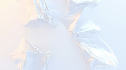 Poster - Abstract ice formations with soft light and white background concept