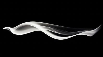 Aufkleber - Delicate curls of white smoke flow effortlessly, twisting and intertwining in the air