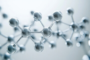 Poster - A 3D rendering of a complex molecular structure, showcasing the intricate bonds between atoms.