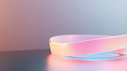 Poster - Abstract rainbow light loop with soft glow on gradient background