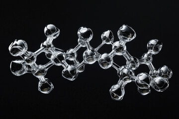 Aufkleber - A 3D model of a complex molecule, showcasing its intricate atomic structure and bonds.