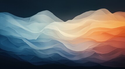 Poster - Dynamic wave patterns abstract digital art modern aesthetics vibrant colors horizontal view visual experience